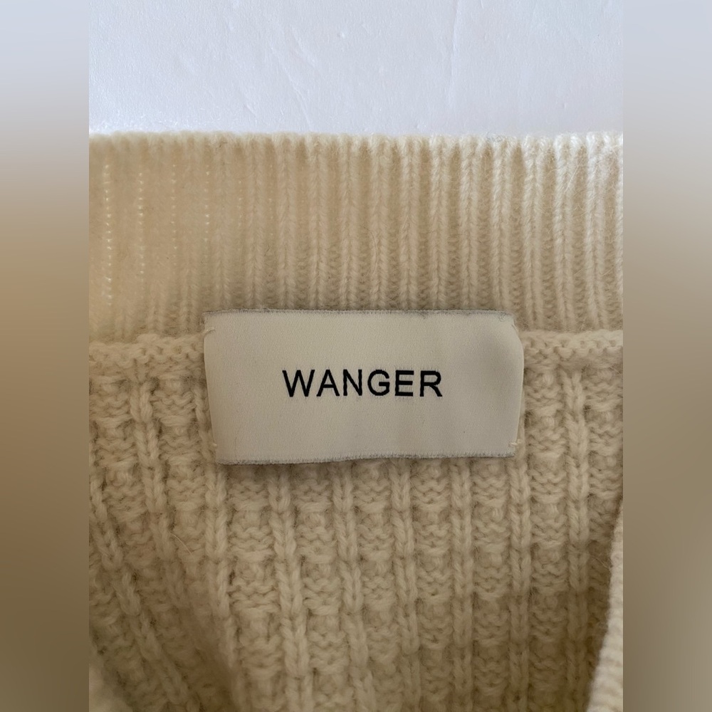 Wanger Women’s Knit Wool Sleeveless Pullover Sweater Vest Size M Oversized Fit - Picture 3 of 8